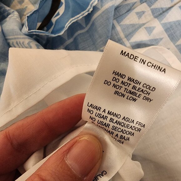 Hyacinth House Blue & White Bell Sleeved Blaine Mini Dress NWT XS - Picture 10 of 12